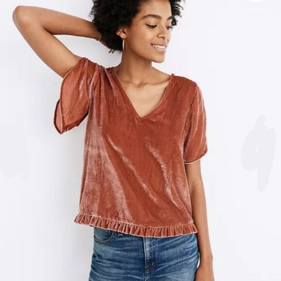 Madewell Tulip Sleeve Ruffle Top - Picture 3 of 8
